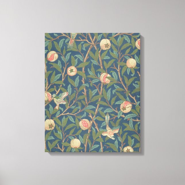 'Bird and Pomegranate' Wallpaper Design, printed b Canvas Print (Front)
