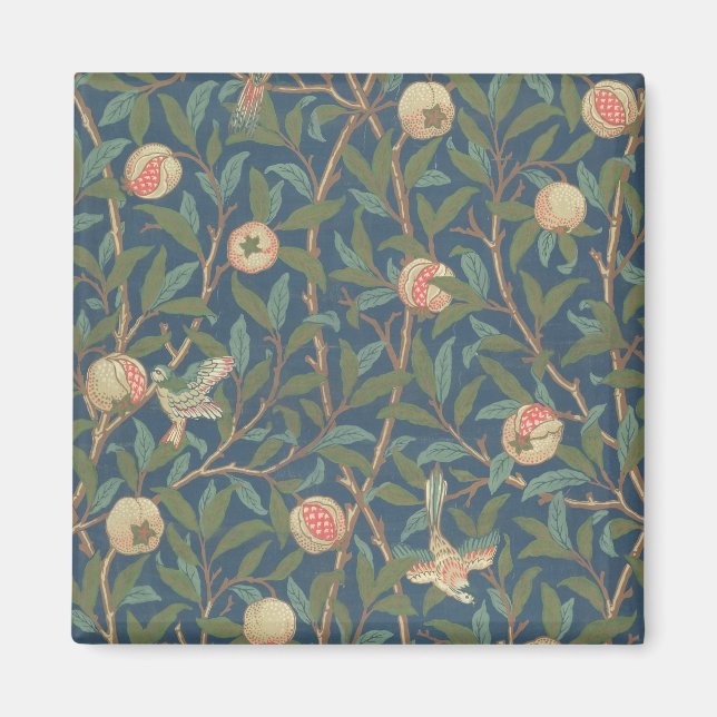 'Bird and Pomegranate' Wallpaper Design, printed b Magnet (Front)