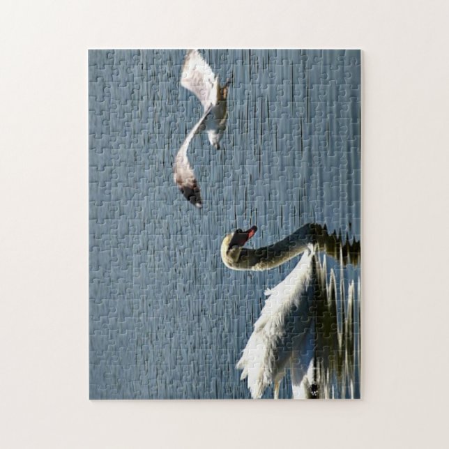 Bird and Swan Jigsaw Puzzle (Vertical)