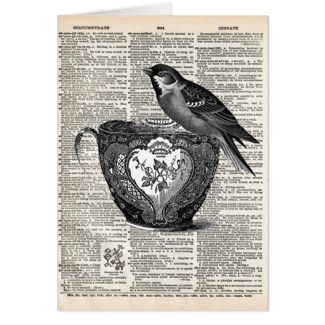 Bird and tea cup (Front)