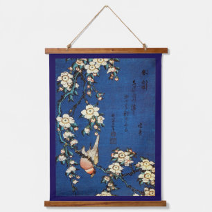 Bird and Weeping Cherry Tree, Hokusai Hanging Tapestry