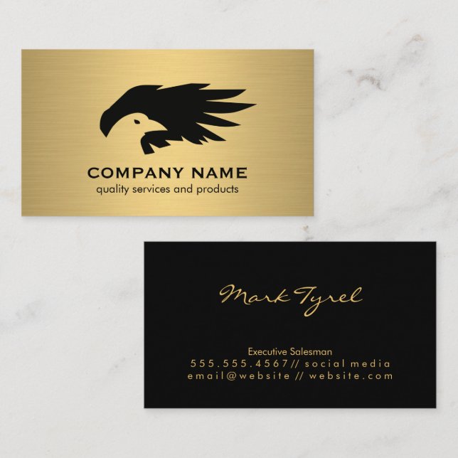Bird and Wing Logo Business Card (Front/Back)