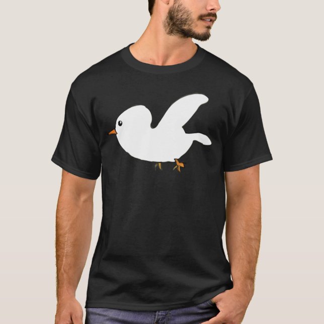 Bird animal icon wing fly cartoon family T-Shirt (Front)