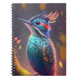 Bird Animal Portrait Painting Wildlife Outdoors Notebook