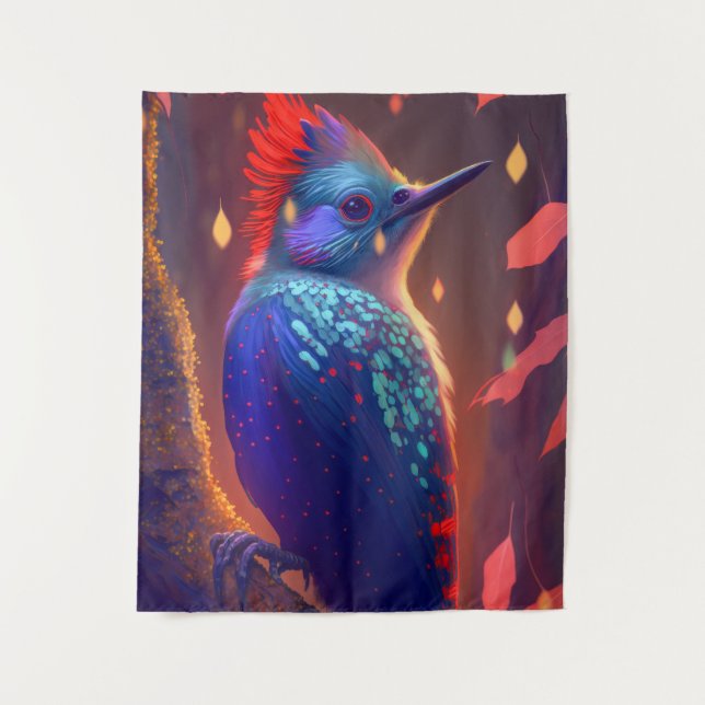 Bird Animal Portrait Painting Wildlife Outdoors Tapestry (Front)