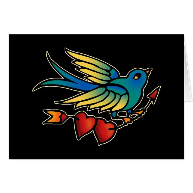 Bird Arrow and Hearts (Front Horizontal)