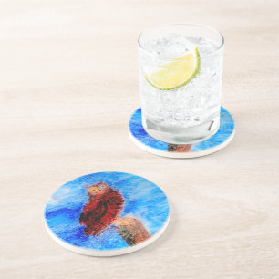 Bird Art Brown Owl Coaster