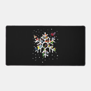 Bird Art Christmas Bird Lover T Shirt Desk Mat