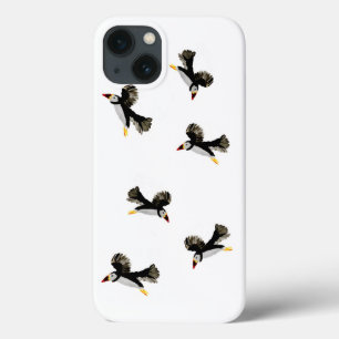 Bird Art Flying Puffins iPhone 13 Case