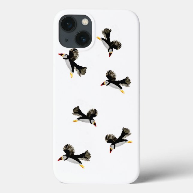 Bird Art Flying Puffins Case-Mate iPhone Case (Back)