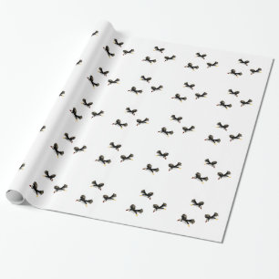 Bird Art Flying Puffins Wrapping Paper