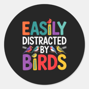 Bird Art For Men Women Kid Bird Watching Birding B Classic Round Sticker