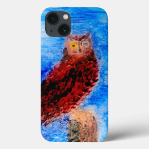 Bird Art Funny Owl iPhone 13 Case