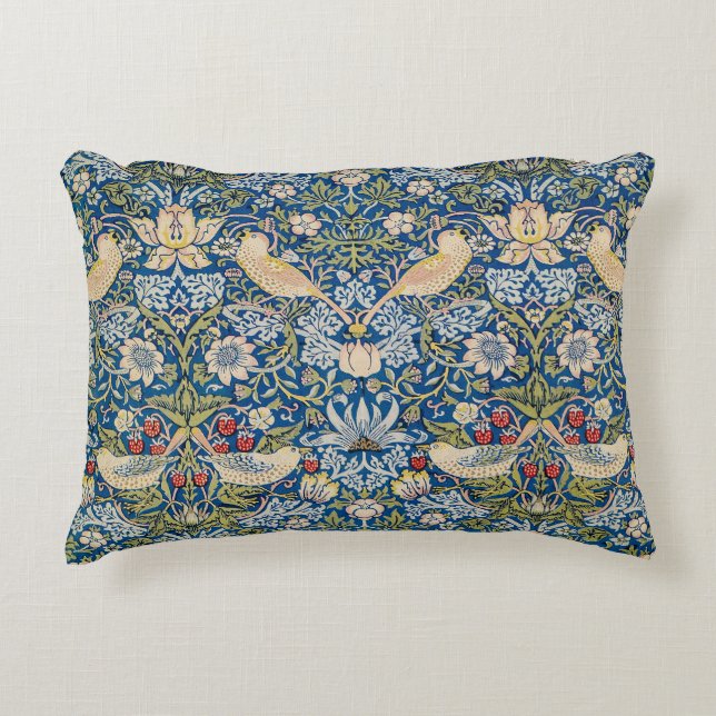 Bird Art Nouveau Design Decorative Cushion (Front)