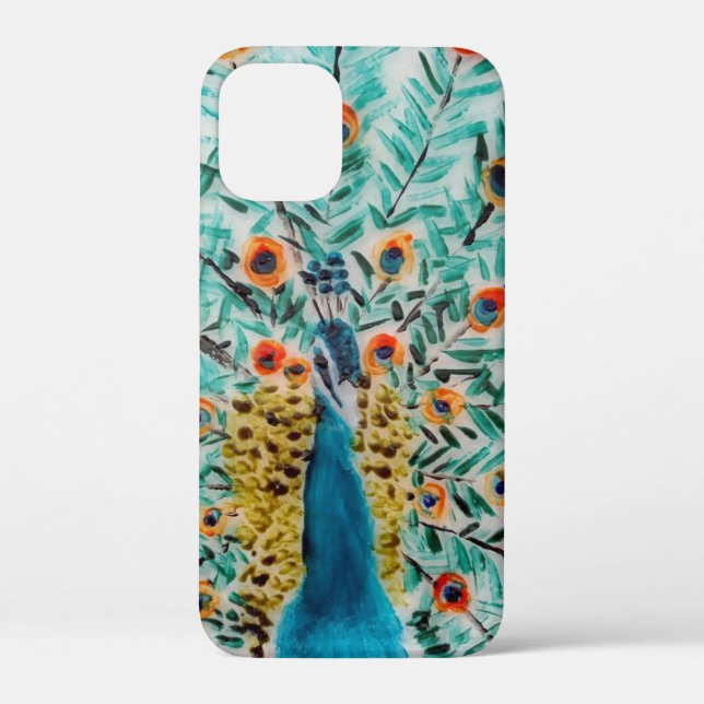 Bird Art Peafowl Peacock Feathers Case-Mate iPhone Case (Back)