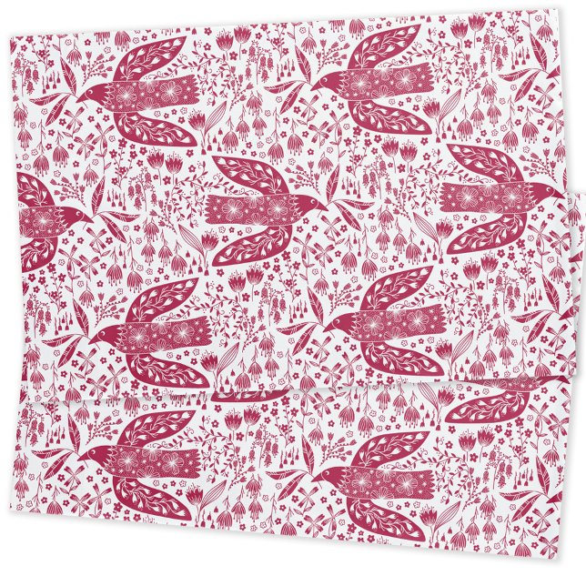 Bird Art Red Pillowcase (Red Dove Bird pillowcase)
