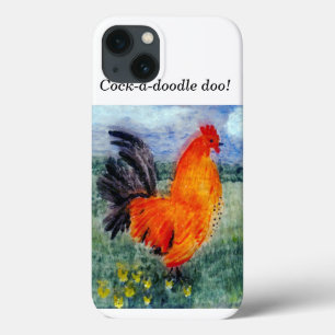 Bird Art Rooster Chicken Funny iPhone 13 Case