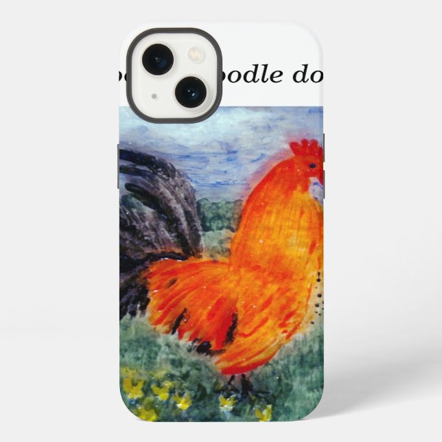 Bird Art Rooster Chicken Funny iPhone Case (Back)