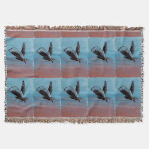 Bird Art Sunrise Owls Throw Blanket