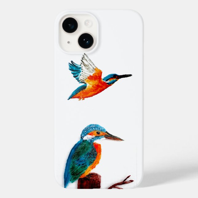 BIrd Art Two Kingfishers Case-Mate iPhone Case (Back)