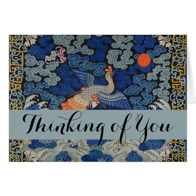 Bird Artwork Crested chinese embroidery artwork (Front Horizontal)