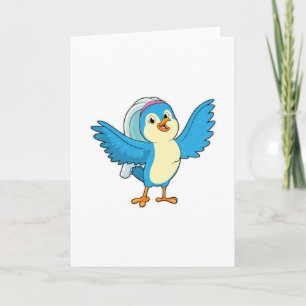 Bird as Bride with Veil Card