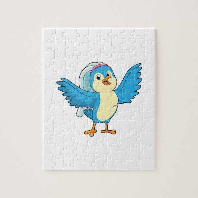 Bird as Bride with Veil Jigsaw Puzzle (Vertical)