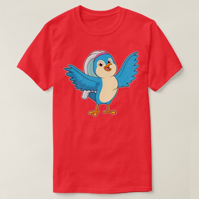 Bird as Bride with Veil T-Shirt (Design Front)