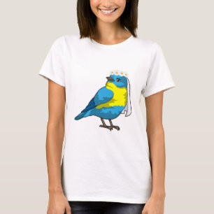 Bird as Bride with Wreath of flowers T-Shirt