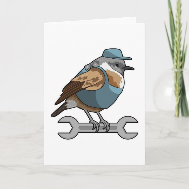Bird as Carftsman with Wrench Card (Front)