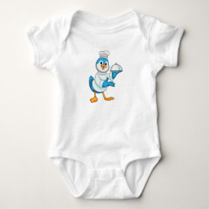 Bird as Cook with Platter Baby Bodysuit