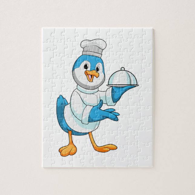 Bird as Cook with Platter Jigsaw Puzzle (Vertical)