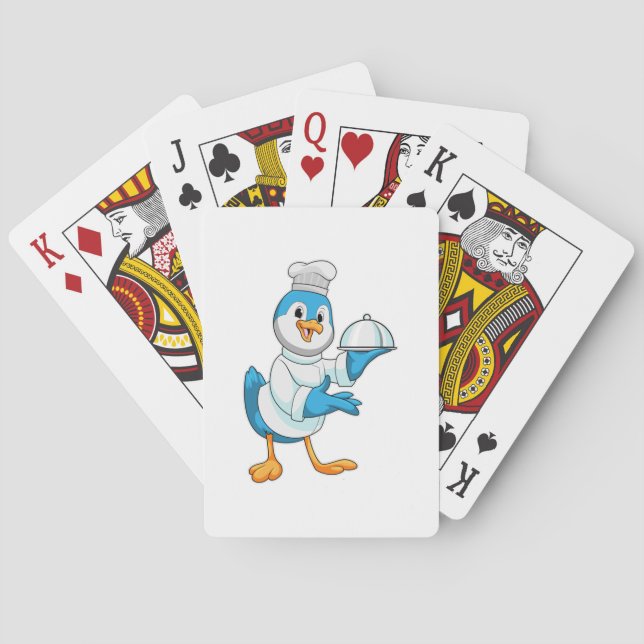 Bird as Cook with Platter Playing Cards (Back)