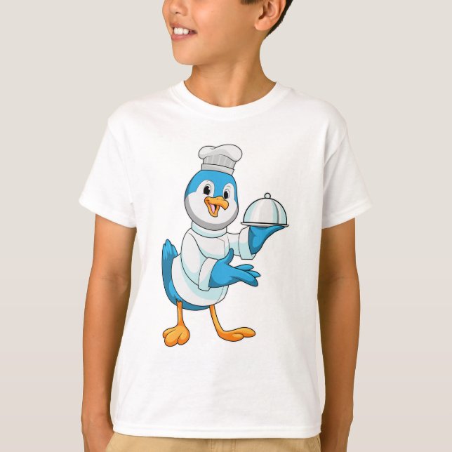 Bird as Cook with Platter T-Shirt (Front)
