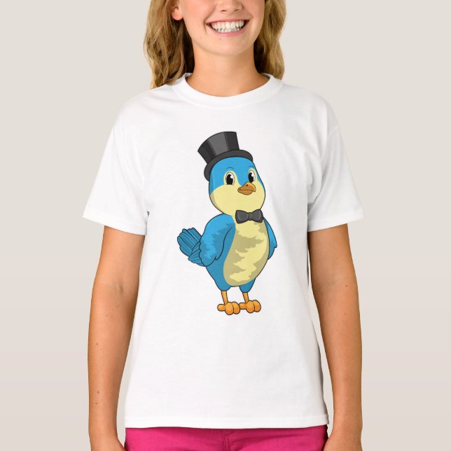 Bird as Groom with Ribbon T-Shirt (Front)