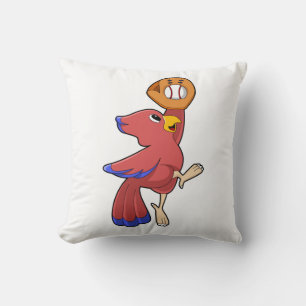 Bird at Baseball with Baseball glove Cushion