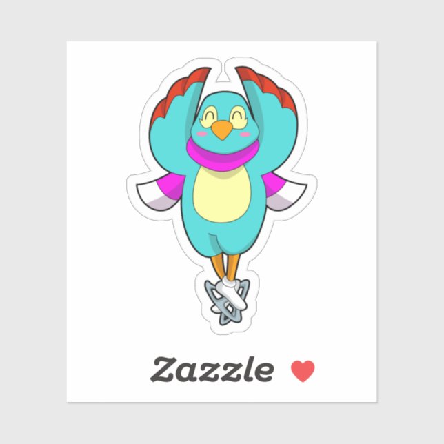 Bird at Ice skating with Ice skates.PNG (Sheet)