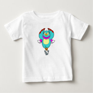 Bird at Ice skating with Ice skates.PNG Baby T-Shirt