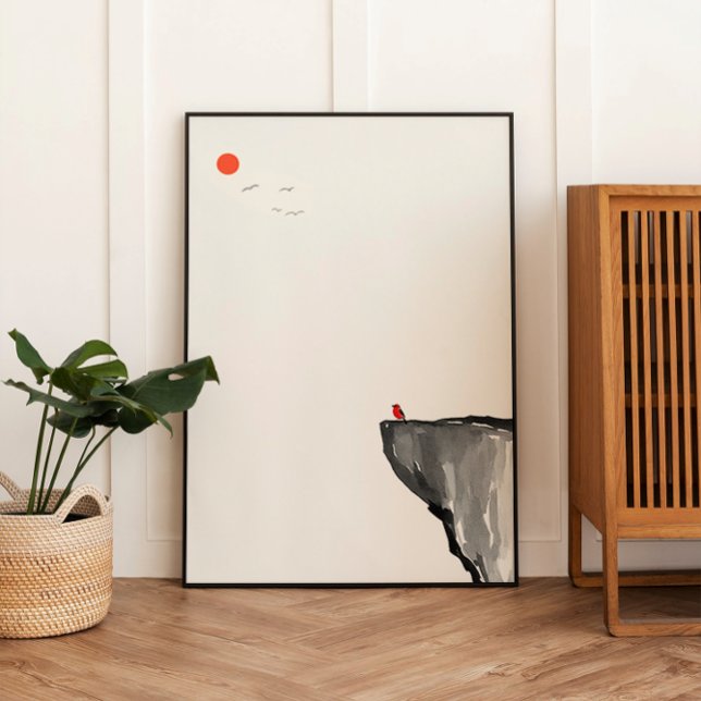 Bird at Sunrise – Zen Minimal – Wall Art Poster (Creator Uploaded)