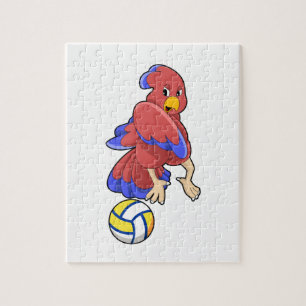 Bird at Volleyball Sports Jigsaw Puzzle