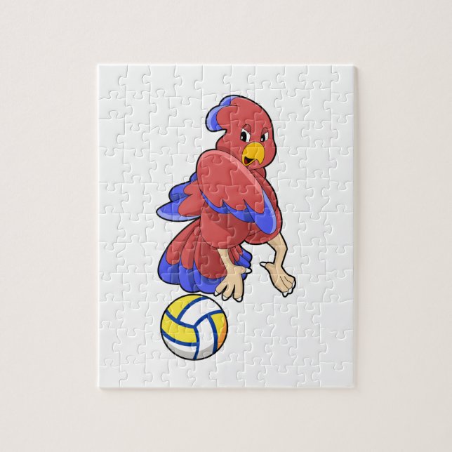 Bird at Volleyball Sports Jigsaw Puzzle (Vertical)