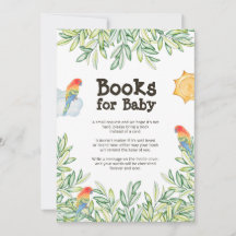 Bird Baby Shower Book Request Enclosure Card