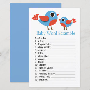 Bird Baby word scramble game