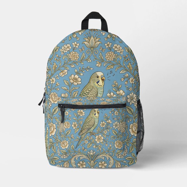 Bird Backpack – Budgerigar Design (Front)