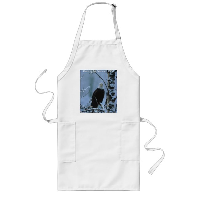 Bird / Bald Eagle in winter snow Long Apron (Front)