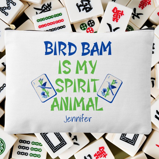 Bird Bam is My Spirit Animal Mahjong Bird Tiles  Accessory Pouch (Creator Uploaded)