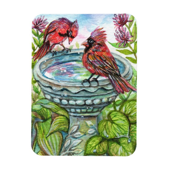 Bird Bath Magnet (Vertical)
