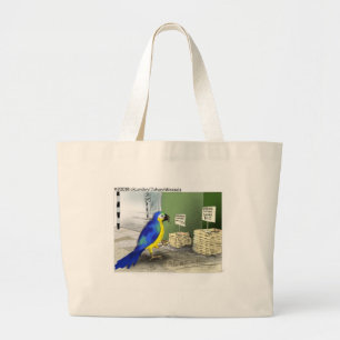 Bird Bathroom Fixtures Funny Gifts & Tees Large Tote Bag