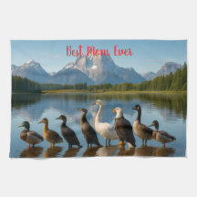Bird Best Mum Ever Personalised Kitchen Towel