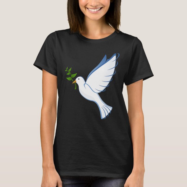 Bird Bird Lover Flying Freedom Peace T-Shirt (Front)